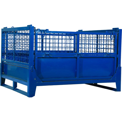 Commercial Heavy Duty Folding Pallet Cage Stillage Collapsible &Amp; Stackable Powsered Coated Steel 1200x1000x750mm | Bhk75 Makfry
