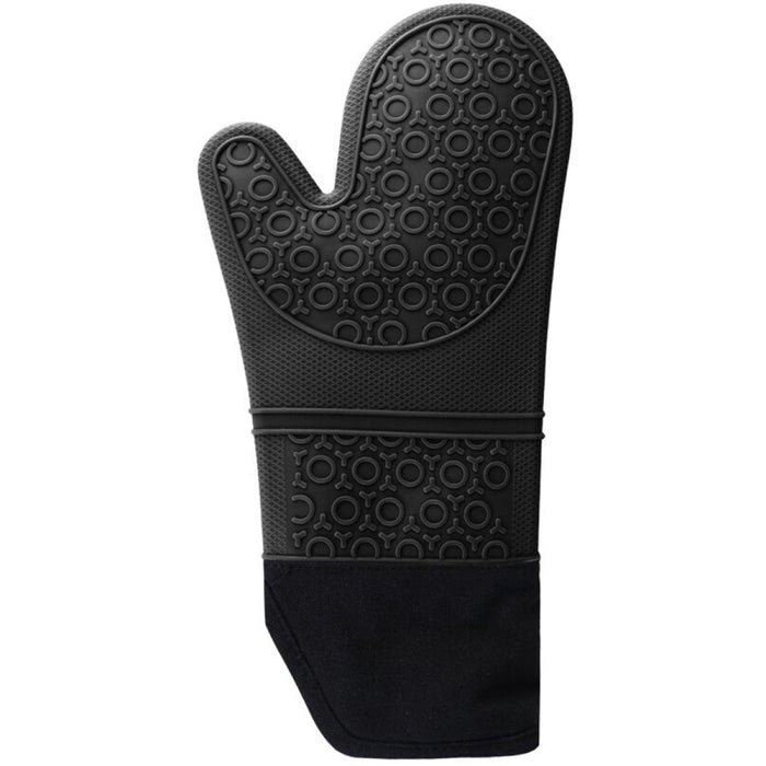 Professional Oven Mitt Extra long Silicone Black |  BHSC01B Makfry