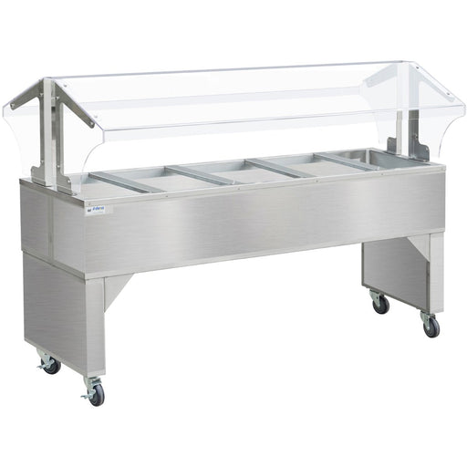 Salad Bar and Neutral Buffet Display with  Sneeze Guard Stainless steel 5 x GN 1/1 capacity |  BICT52073OB Makfry