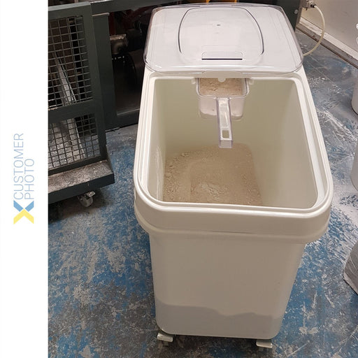 Mobile Ingredient Bin 105 litre Transparent lid |  BITR27 Makfry