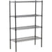 Commercial Shelving Unit 4 Tier 1000kg Width 1500mm Depth 450mm Black Wire |  AMJ340 Makfry