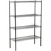 Commercial Shelving Unit 4 Tier 1000kg Width 1500mm Depth 350mm Black Wire |  AMJ568 Makfry