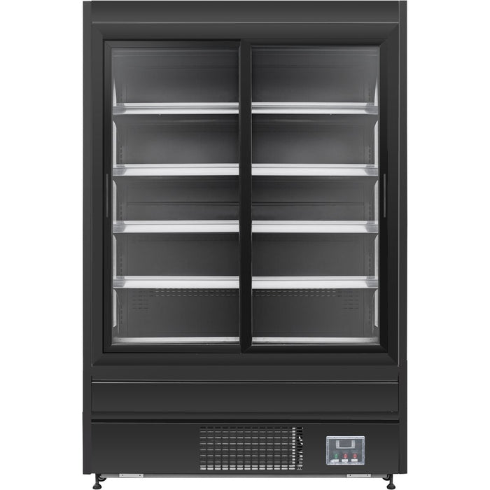Wall Cabinet Multi Deck Refrigerator Double Sliding Door Black 1520x800x2000mm |  BLF1580G