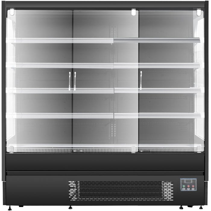 Wall Cabinet Multi Deck Refrigerator 3 Glass Door Black 1940x800x2000mm |  BLF2080GA
