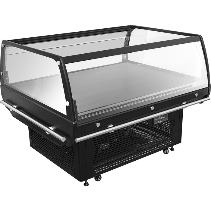 Refrigerated Promotion Display Cabinet 230 Litres Ventilated Cooling 1360x1095x960mm | Bluel234 Makfry