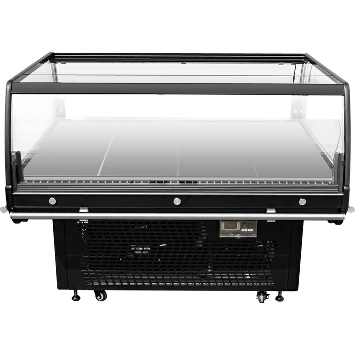 Refrigerated Promotion Display Cabinet 230 Litres Ventilated Cooling 1360x1095x960mm | Bluel234 Makfry