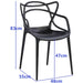 Bistro Dining Arm Chair Plastic Black Indoors & Outdoors |  WW023BLACK Makfry