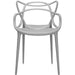 Bistro Dining Arm Chair Plastic Grey Indoors & Outdoors |  WW023GREY Makfry