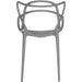 Bistro Dining Arm Chair Plastic Grey Indoors & Outdoors |  WW023GREY Makfry