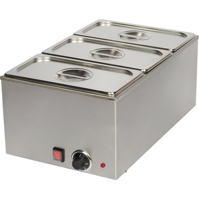 Commercial Bain Marie 3xGN1/3 Including 3 containers with lid |  ZCK165B3