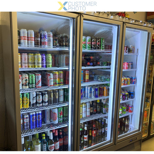 Commercial Display cooler 1664 litres Triple hinged doors Bottom mount |  BR404 Makfry