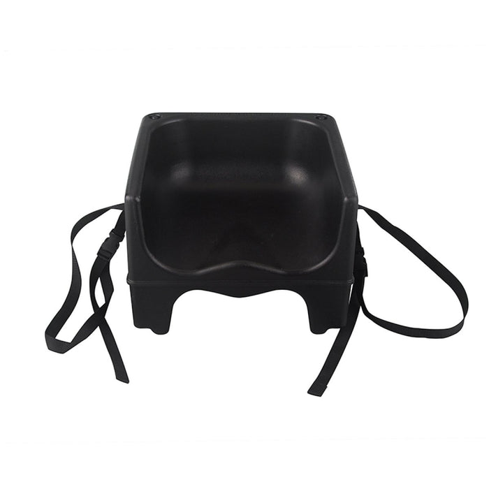 Sturdy Baby Table Booster Seat with Belt Black Stackable |  BSB24