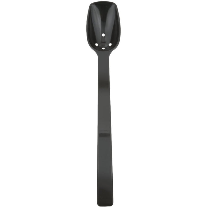 0.75oz Catering Perforated Serving Spoon 10" Handle Black Polycarbonate|  BSPC10P