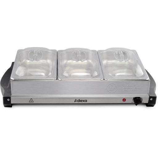 Pan Buffet Server 3x2.5 litre Stainless steel |  BSW320 Makfry