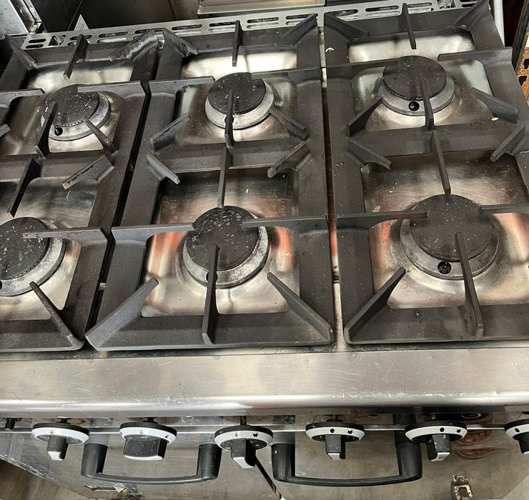 Commercial Burco Titan 6 Burner Gas Cooker Oven-Refurbished Canmac Refurbished