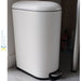 Rectangular Soft Close Pedal Waste Bin 40L Matt White |  C10076FM40L Makfry
