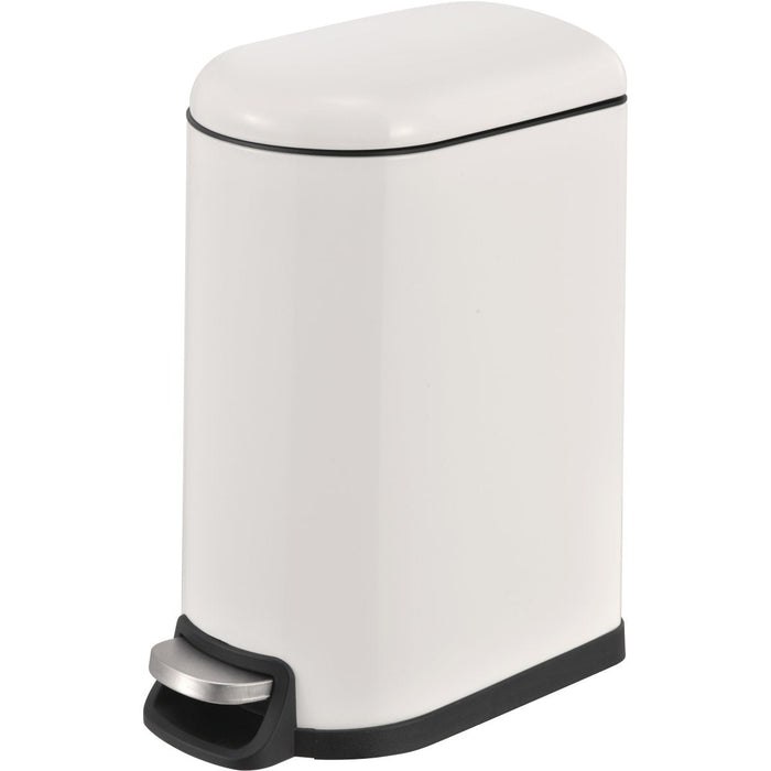 Rectangular Soft Close Pedal Waste Bin 40L Matt White |  C10076FM40L Makfry