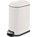 Rectangular Soft Close Pedal Waste Bin 40L Matt White |  C10076FM40L Makfry