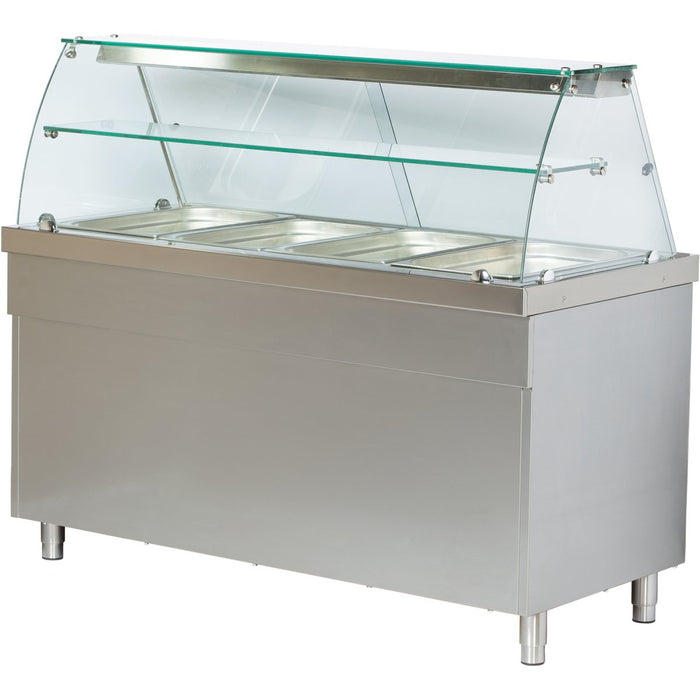 Professional Bain Marie Showcase with Open Cupboard 4xGN1/1 |  CBE714