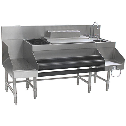 Commercial Stainless Steel Cocktail Station With Backsplash 1675x760x760mm | Ccs6618 Wb Makfry