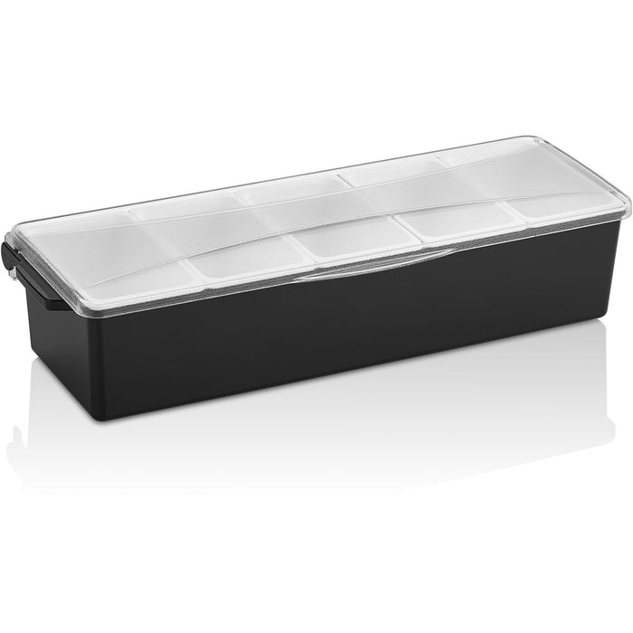 Garnish Tray / Condiment Dispenser with Lid 5 compartments |  CHA002 Makfry
