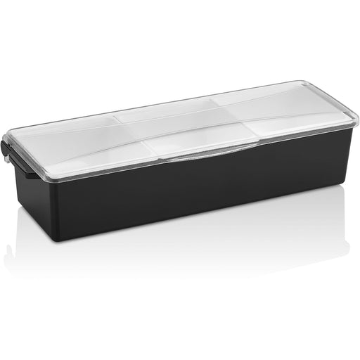 Garnish Tray / Condiment Dispenser with Lid 3 compartments |  CHA004 Makfry