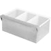 Garnish Tray / Condiment Dispenser with Lid 3 compartments Stainless steel & Plastic |  CHB03 Makfry