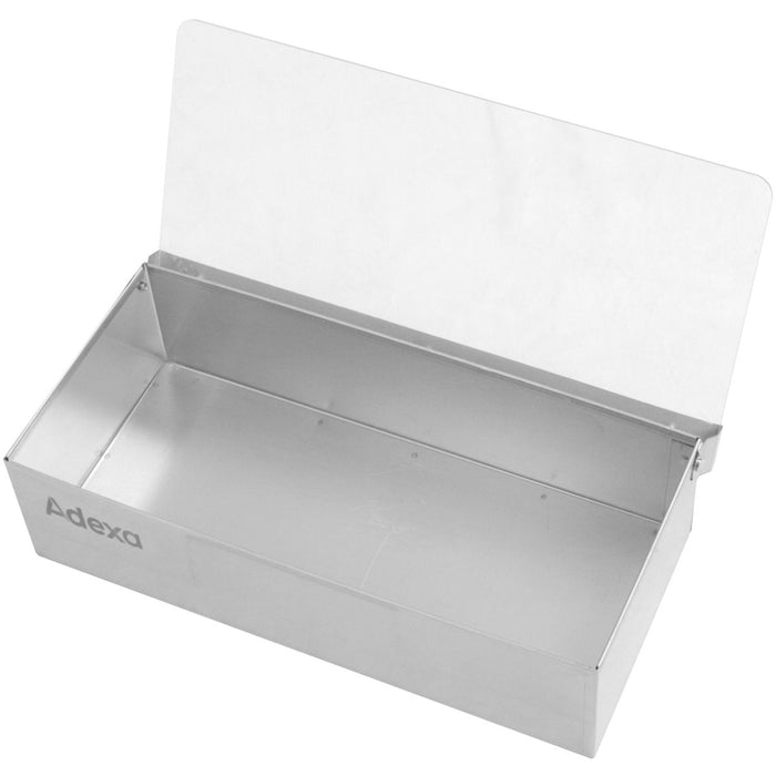 Garnish Tray / Condiment Dispenser with Lid 4 compartments Stainless steel & Plastic |  CHB04 Makfry