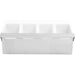 Garnish Tray / Condiment Dispenser with Lid 4 compartments Stainless steel & Plastic |  CHB04 Makfry