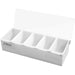 Garnish Tray / Condiment Dispenser with Lid 5 compartments Stainless steel & Plastic |  CHB05 Makfry