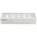 Garnish Tray / Condiment Dispenser with Lid 6 compartments Stainless steel & Plastic |  CHB06 Makfry