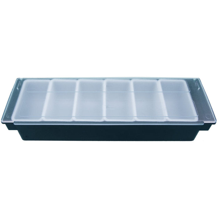 Garnish Tray / Condiment Holder with Lid 6 Compartments |  CHC46 Makfry