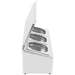 Commercial Condiment Holder with lid including 3xGN1/6-100mm containers Stainless steel |  CHD03AFL Makfry
