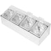 Commercial Condiment Holder including 4xGN1/6-100mm pans & fliptop lids |  CHD04APCFL Makfry