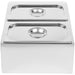 Commercial Condiment Holder including 2xGN1/3-100mm containers with lids Stainless steel |  CHD04B3 Makfry