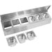 B GRADE Commercial Condiment Holder with lid including 6xGN1/6-100mm containers Stainless steel |  CHD06AFL B GRADE Makfry
