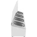 Commercial Condiment Holder with lid including 4xGN1/4-100mm containers Stainless steel |  CHE04AFL Makfry
