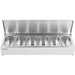 Commercial Condiment Holder with lid including 6xGN1/4-100mm containers Stainless steel |  CHE06AFL Makfry