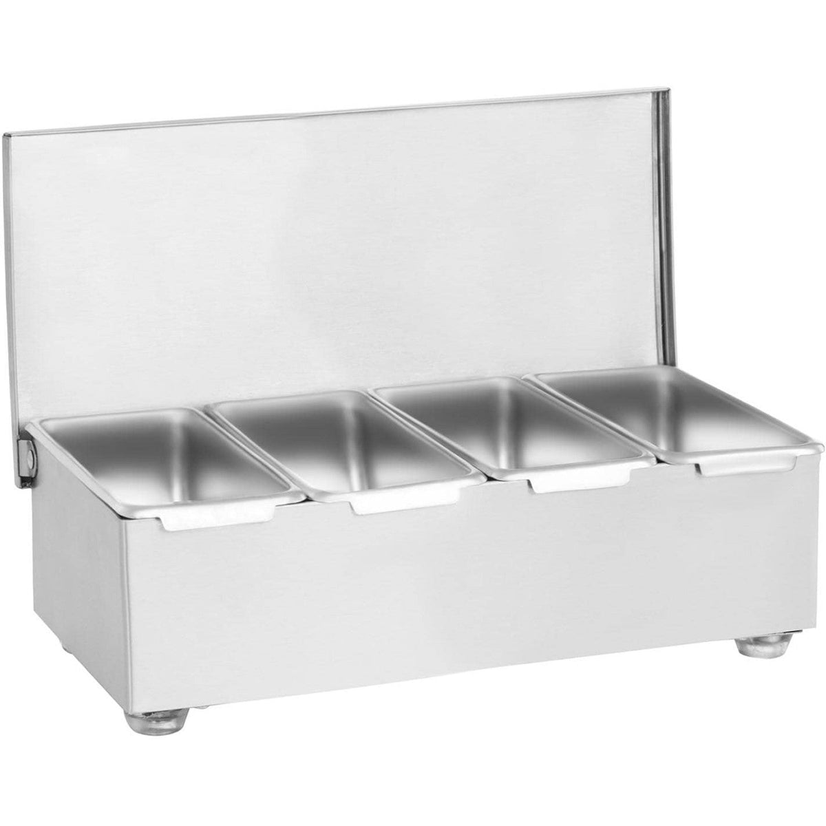 Commercial Condiment Holder with lid including 4 containers Stainless ...
