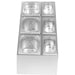 Commercial Condiment Pan Holder including 3xGN1/6 + 3xGN1/9 pans with recess lids & ladles |  CHM01 Makfry