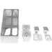 Commercial Condiment Pan Holder including 3xGN1/6 + 3xGN1/9 pans with recess lids & ladles |  CHM01 Makfry