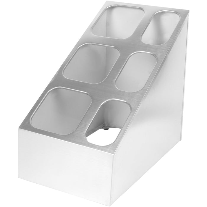 Commercial Condiment Pan Holder including 3xGN1/6 + 3xGN1/9 pans with recess lids & ladles |  CHM01D Makfry