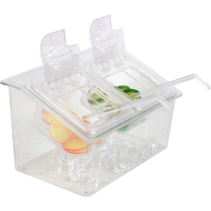 Chilled Condiment Holder including 2xGN1/6-100mm containers with lid Plastic |  CHP04B2 Makfry
