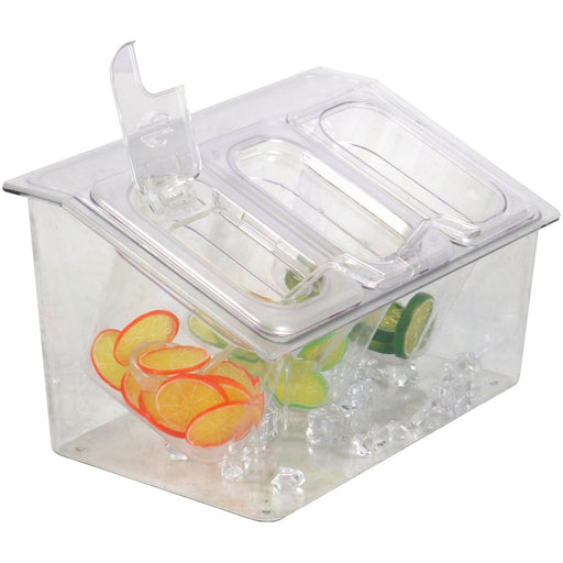 Chilled Condiment Holder including 3xGN1/9-100mm containers with lid Plastic |  CHP04B3 Makfry