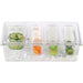 Chilled Condiment Holder including 1xGN1/6+3xGN1/9-100mm containers with lid Plastic |  CHP06B2 Makfry