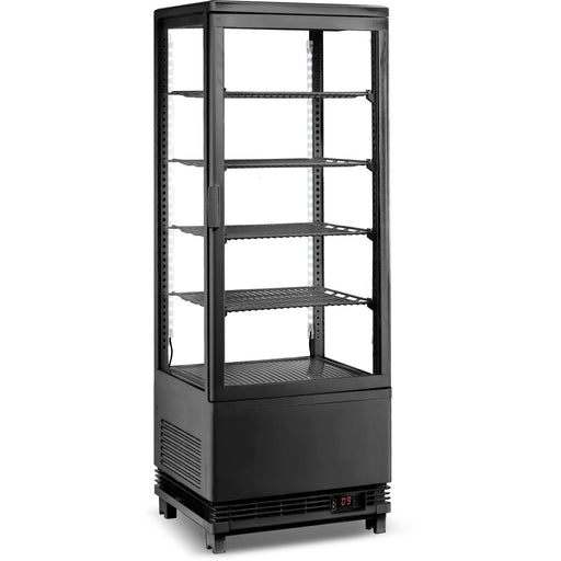 Countertop Display Fridge 98 Litres 4 Shelves Black 1 Flat Door | Cl98 B Makfry