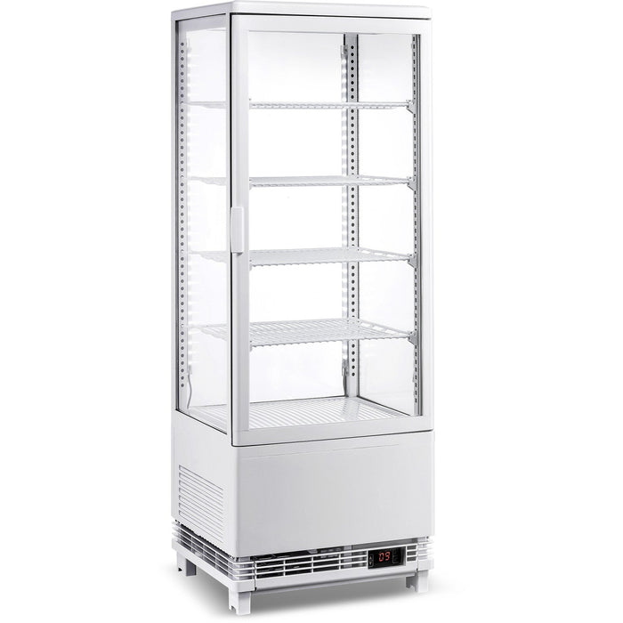 B Grade Countertop Display Fridge 98 Litres 4 Shelves White 1 Flat Door | Cl98 W B Grade Makfry