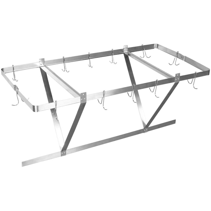 Commercial Ceiling Mounted Pot Rack Stainless Steel 1000x508mm |  CMR10050 Makfry