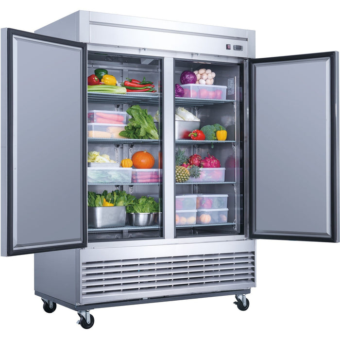 1400lt Commercial Upright Freezer Double Door Stainless Steel |  D55 F Makfry