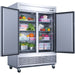 1400lt Commercial Upright Freezer Double Door Stainless Steel |  D55 F Makfry